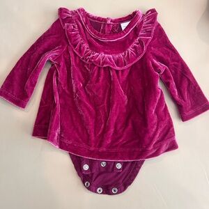 Carter's Velvet Ruffle Diaper Cover - Purple